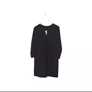 FLORYDAY | Black Long Sleeve V-neck Shirt Dress Size S B27#9